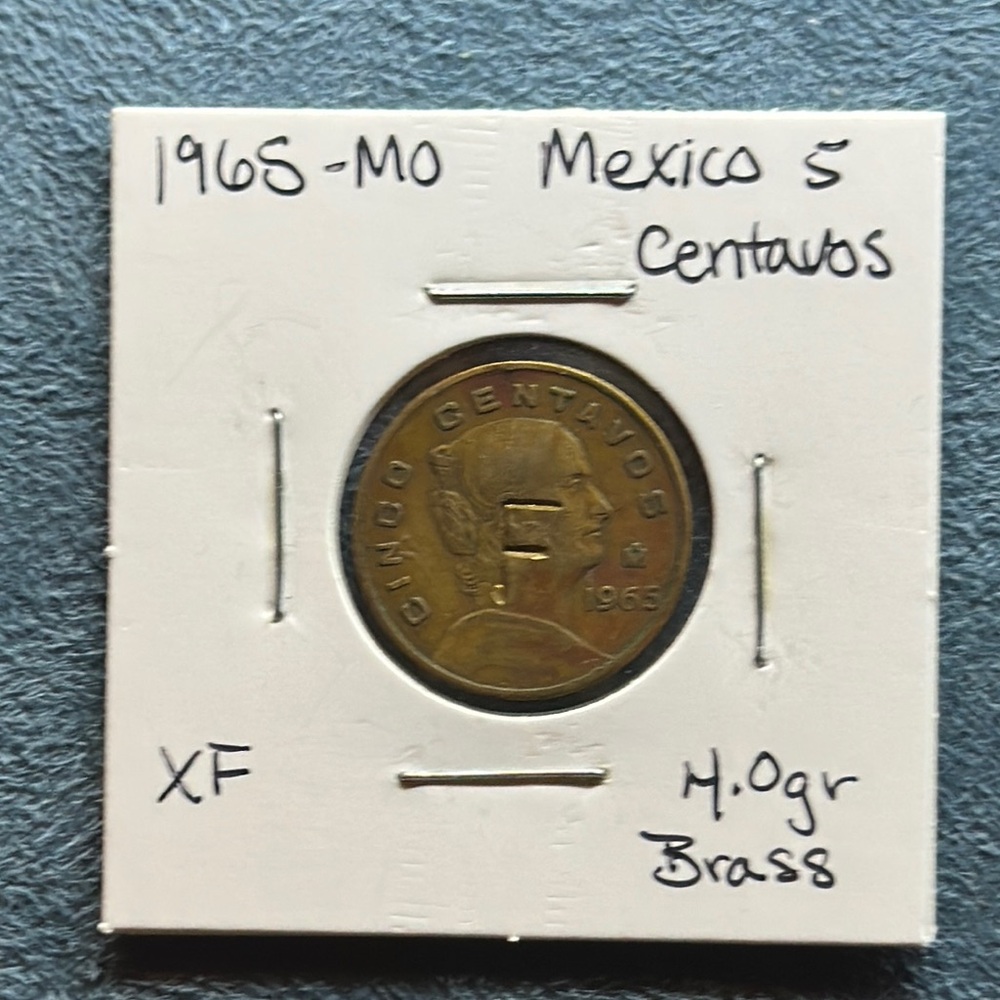 1965 Mexico 5 Centavos Coin